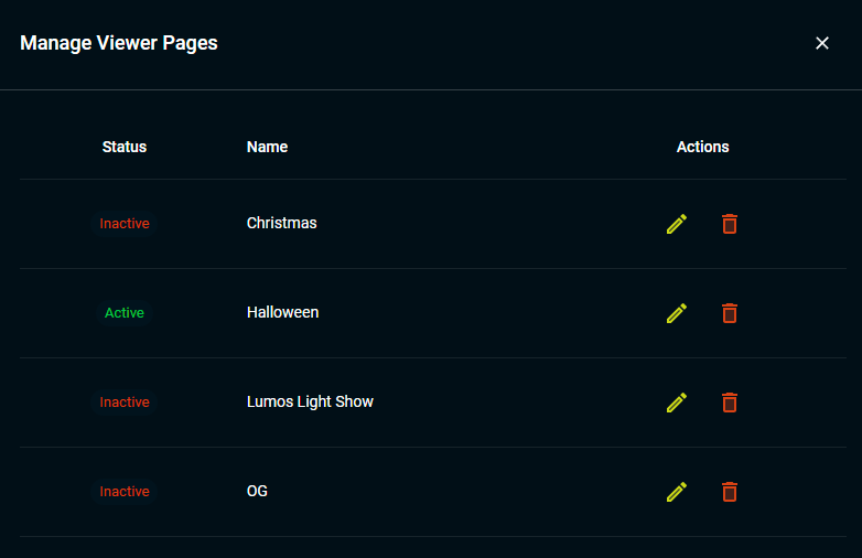 Manage Pages